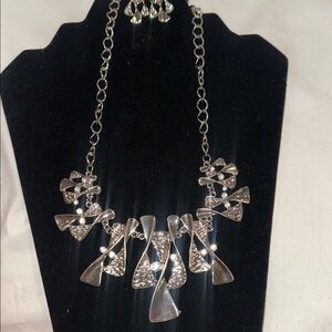 paparazzi Silver-Tone Layered Geometric Necklace